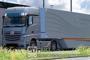 Скачать мод на прицеп MERCEDES AERODYNAMIC TRAILER 1.2 для Euro Truck Simulator 2 1.37